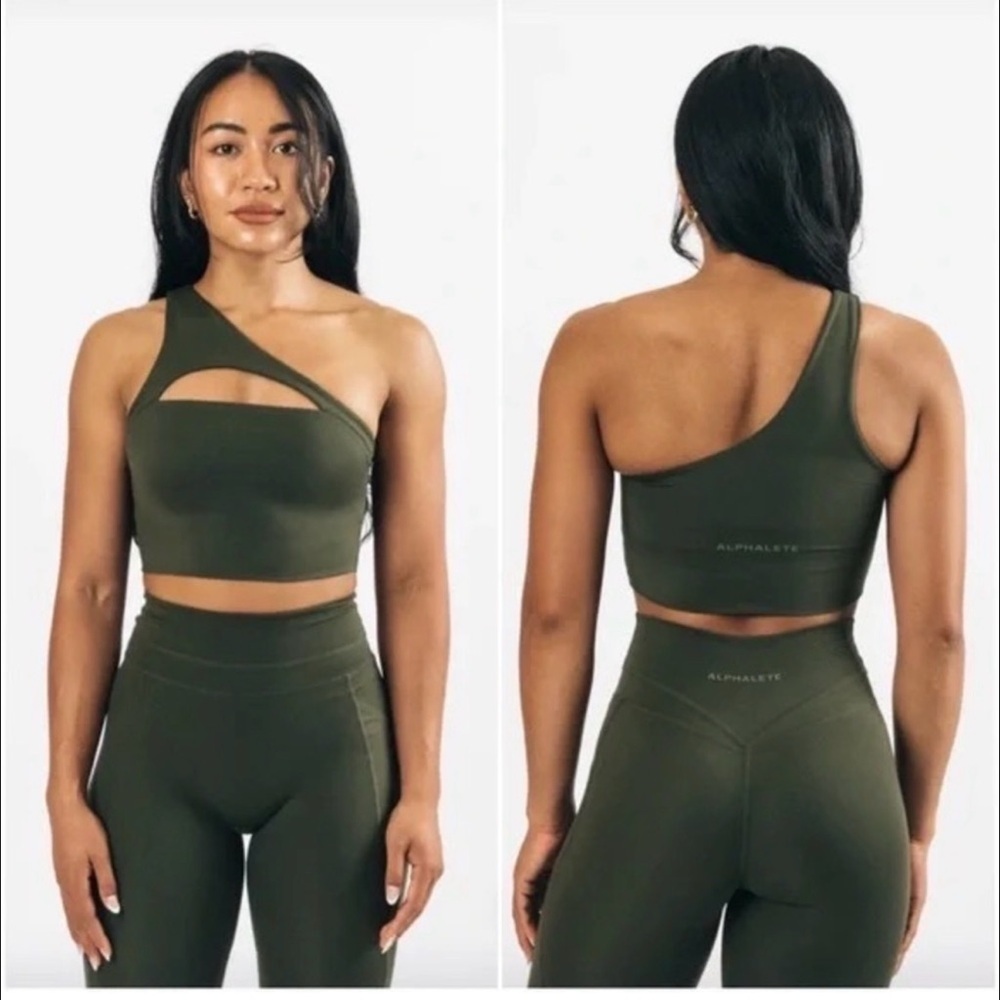 Alphalete Alphalux Asymmetrical Sports Bra Jupiter One Shoulder Size s